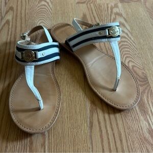 Tommy Hilfiger White and Blue Sandals for Casual Comfort